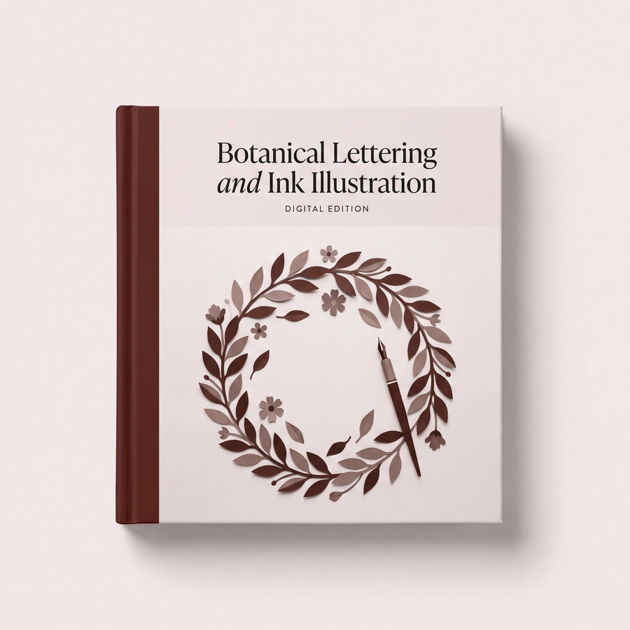 Botanical Lettering and Ink Illustration